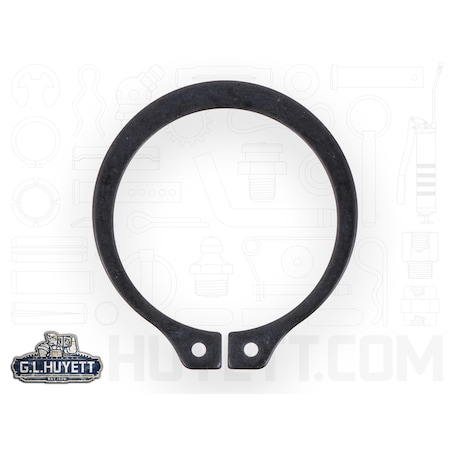 Rotor Clip External Retaining Ring, Steel Black Phosphate Finish, 1.125 in Shaft Dia BSH-112